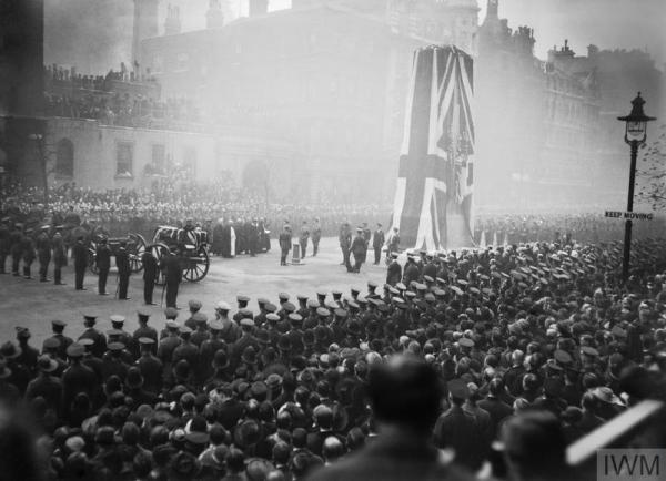 The unveiling of the Cenotaph and the funeral of the Unknown Soldier