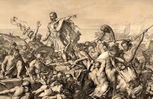 Caesar's first invasion, drawn by Edward Armitage