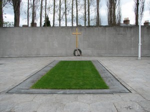 The burial spot of the leaders of the Rising, in the old prison yard of Arbour Hill prison.