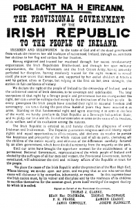 A retouched copy of the original Proclamation of the Irish Republic