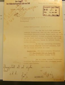 An invitation to the Wannsee Conference from Heydrich to Martin Luther, undersecretary at the Foreign Office